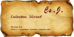 Csöndes József névjegykártya